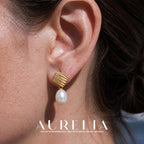 Wave Baroque Freshwater Pearl Earrings — detail image from supplied product materials.