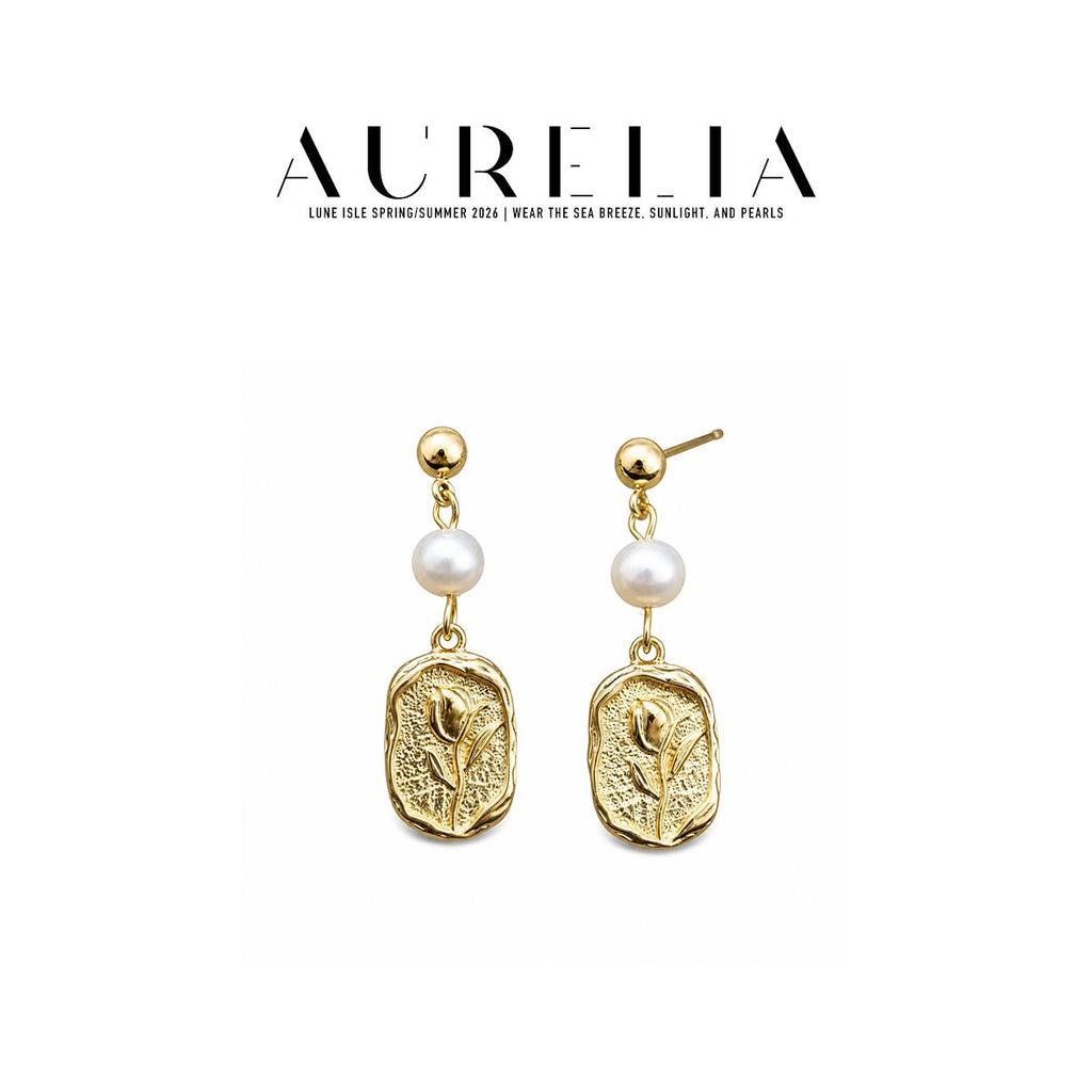Tulip Freshwater Pearl Stud Earrings — main image from supplied product materials.