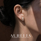 Floral Freshwater Pearl Stud Earrings — detail image from supplied product materials.