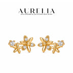 Floral Cluster Stud Earrings — supplied AURELIA product photograph.