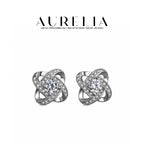 Interlaced Loop Stud Earrings — supplied AURELIA product photograph.