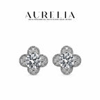 Clover Halo Stud Earrings — supplied AURELIA product photograph.