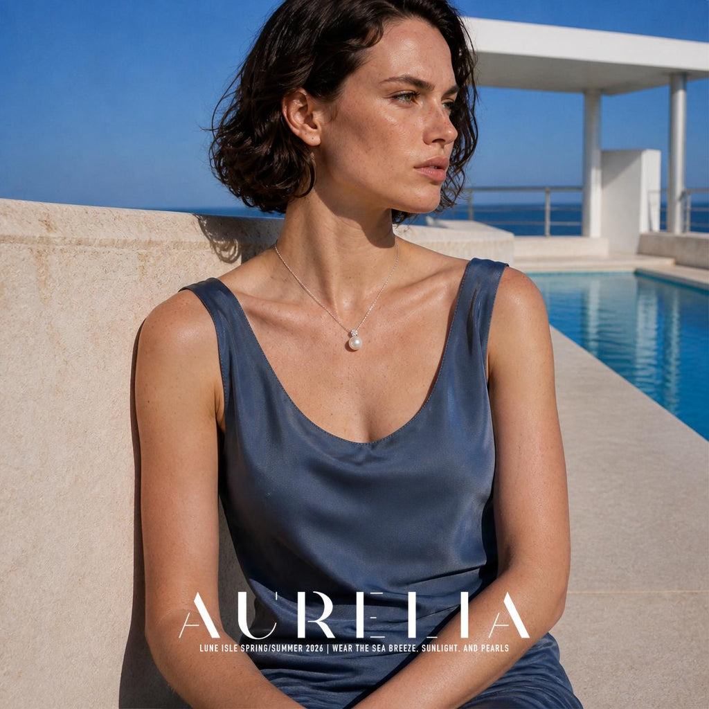 Crystal Pearl Pendant Necklace — lifestyle image from supplied product materials.