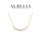 Curved Freshwater Pearl Necklace — supplied AURELIA product photograph.
