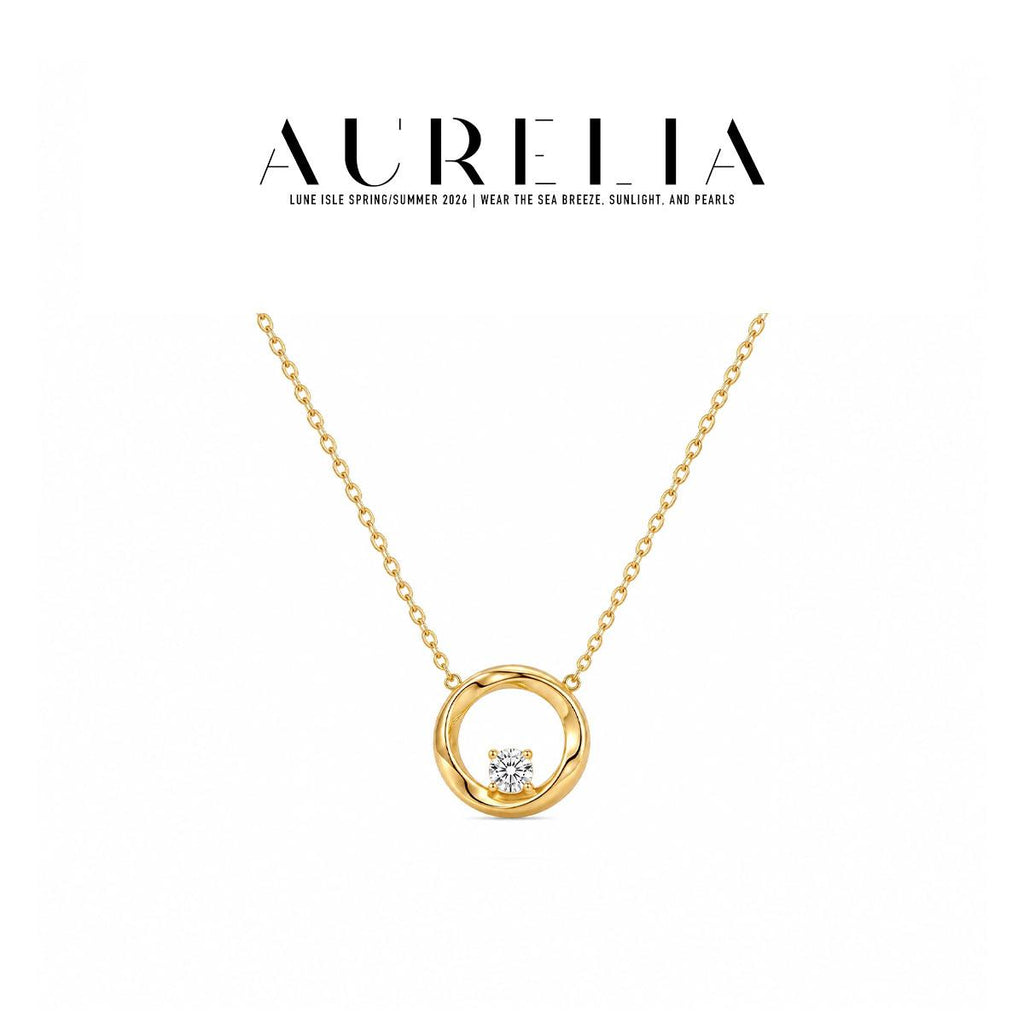 Twisted Circle Pendant Necklace — supplied AURELIA product photograph.