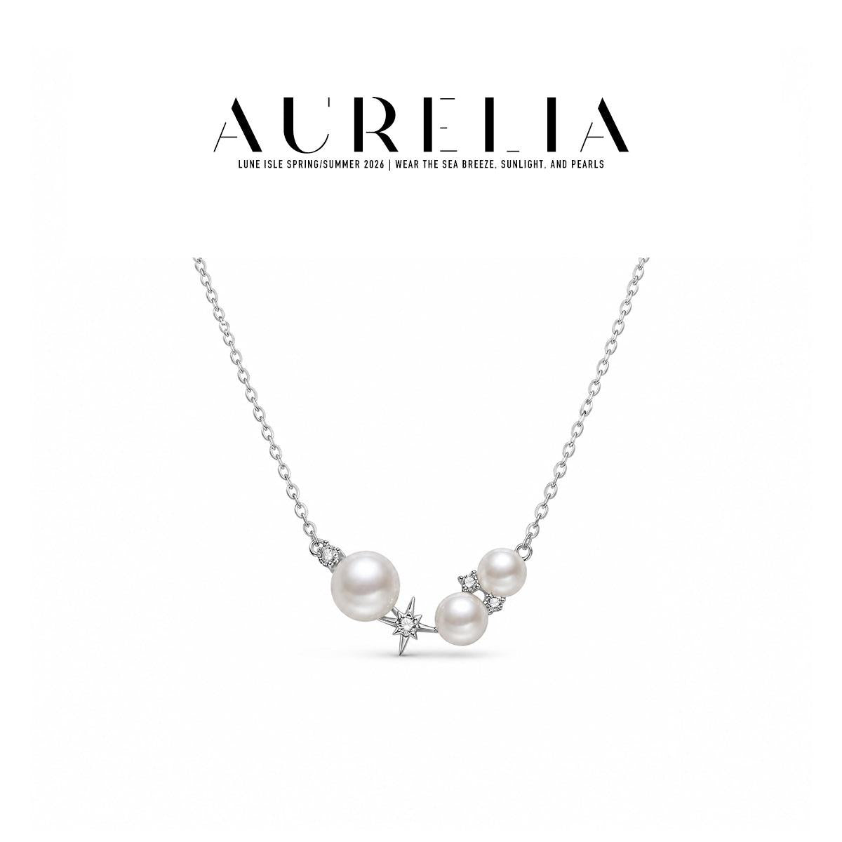 Star Freshwater Pearl Necklace — supplied AURELIA product photograph.