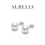 Classic Faux Pearl Stud Earrings — supplied AURELIA product photograph.