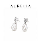 Baroque Freshwater Pearl Drop Earrings — supplied AURELIA product photograph.