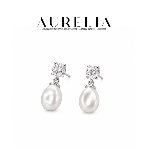 Baroque Freshwater Pearl Drop Earrings — supplied AURELIA product photograph.
